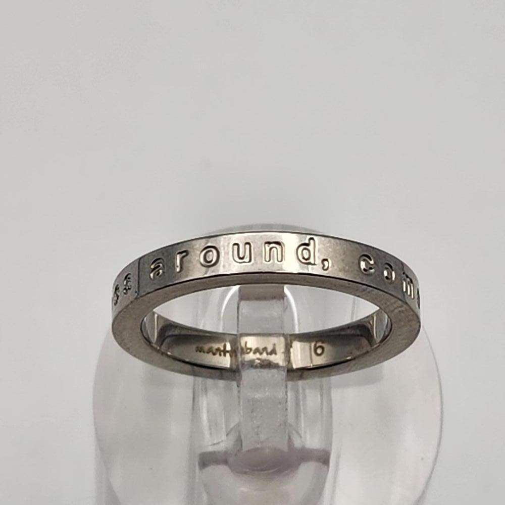 Mantraband Silver Tone What Goes Around Comes Around Ring (6)